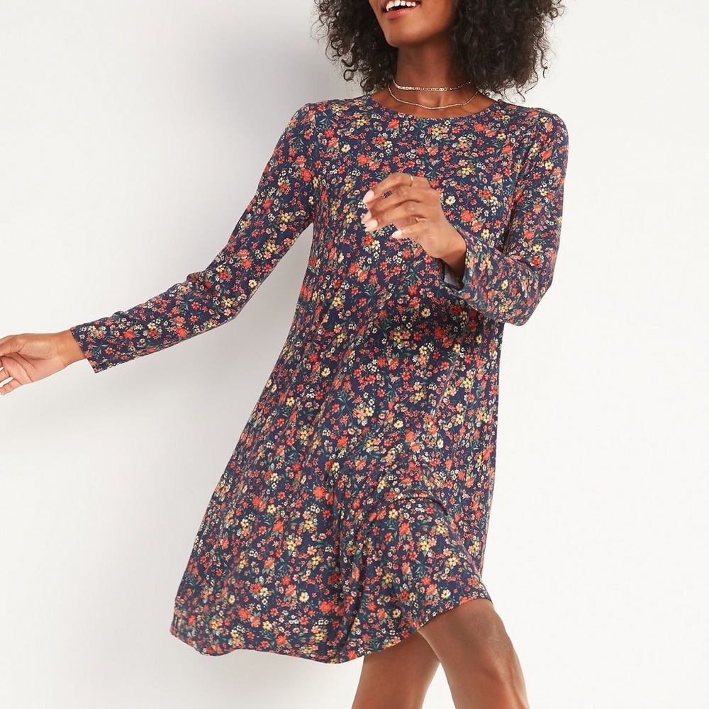 jersey knit swing dress